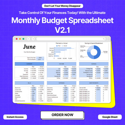 Monthly Budget Spreadsheet