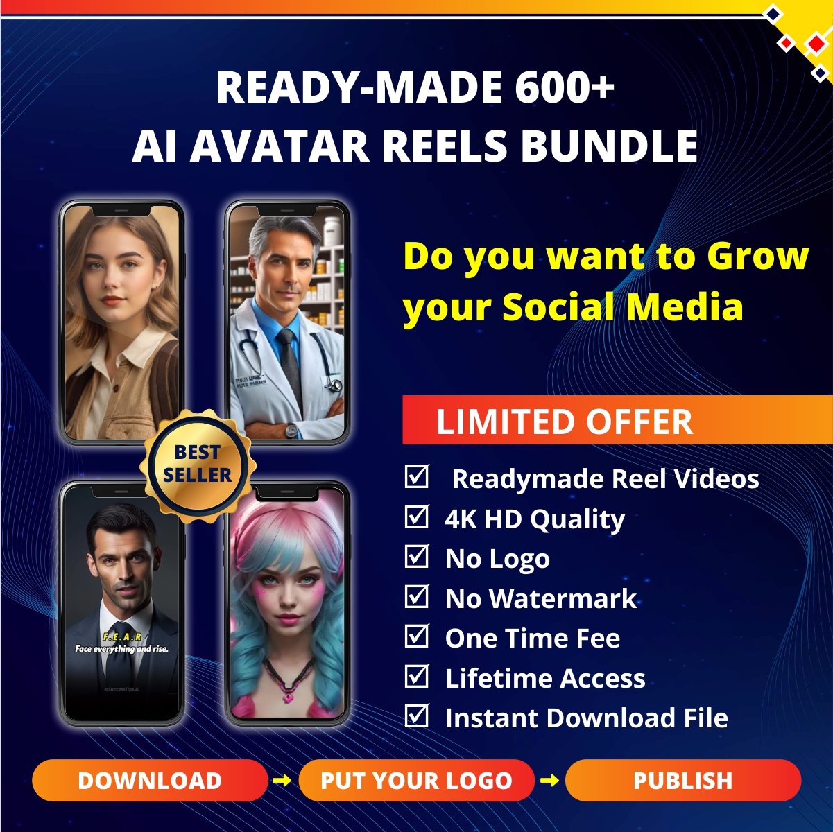 Ai Avatar Motivational Reels Bundle
