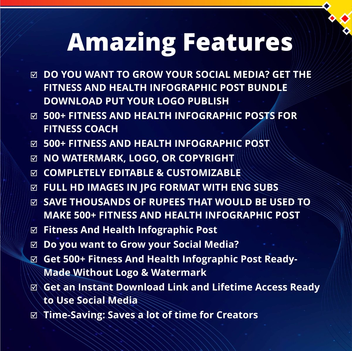500+ Fitness and Health Infographic Post - Advanced Course for Fitness Coach