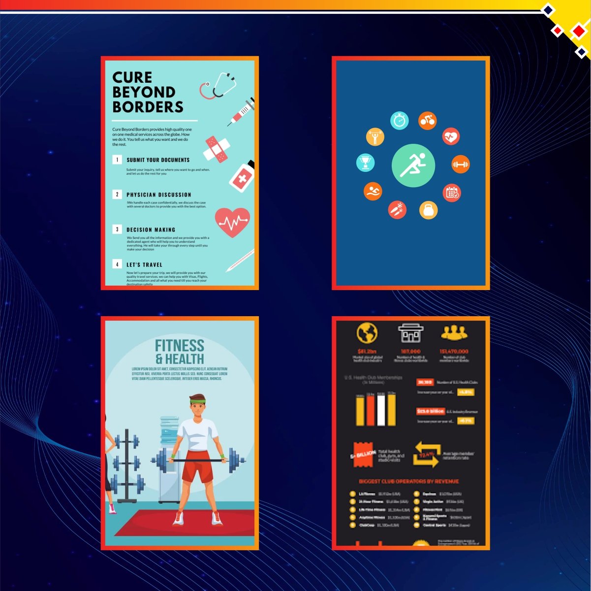 500+ Fitness and Health Infographic Post - Advanced Course for Fitness Coach