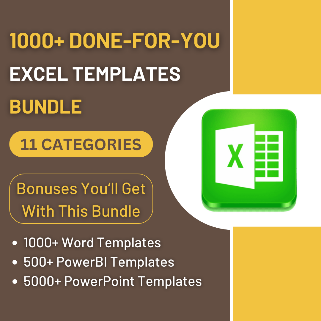 1000+ Done-For-You Excel Templates Bundle