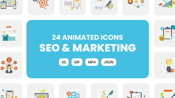 Animated SEO & Marketing Icons